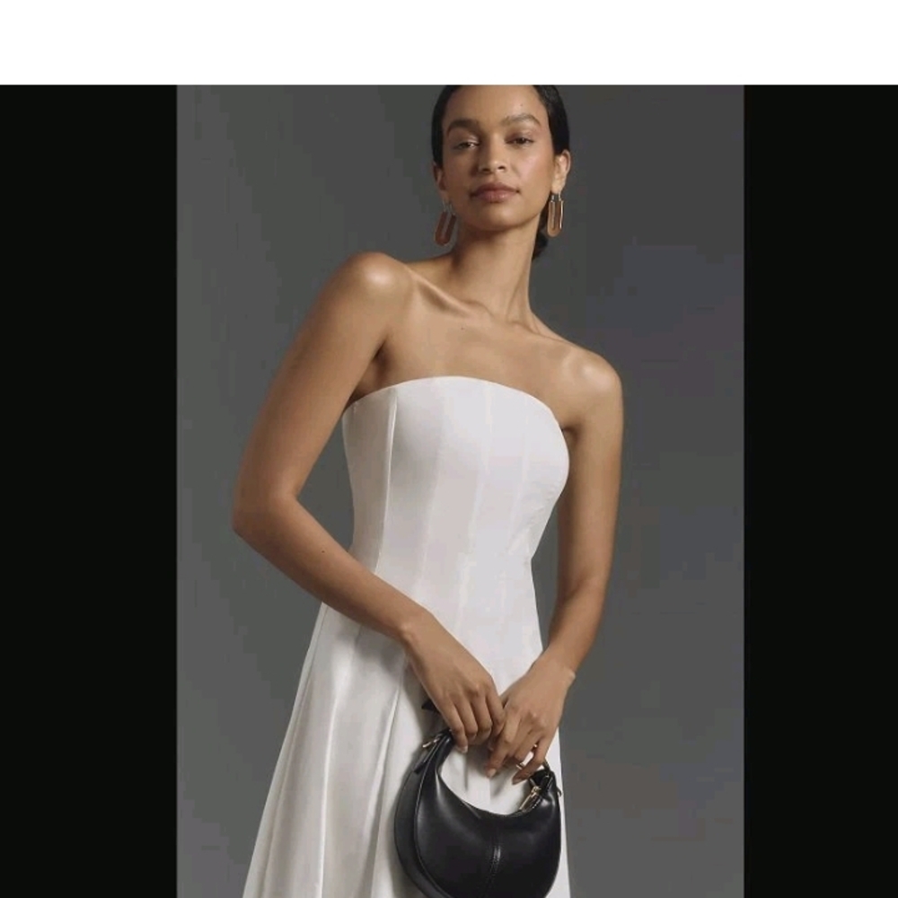 Mare Mare x Anthropologie Strapless Seamed A-line Midi Dress - Picture 4 of 15